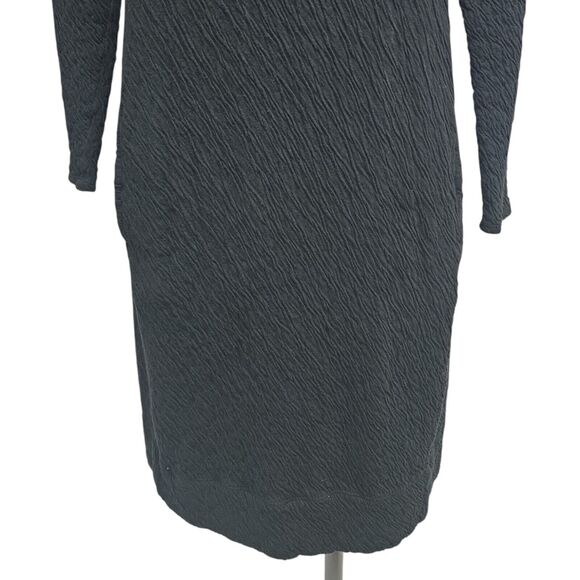 Pure J Jill Black Textured Dress Shift Sweater Long Sleeve Size Medium Pockets - Picture 8 of 13